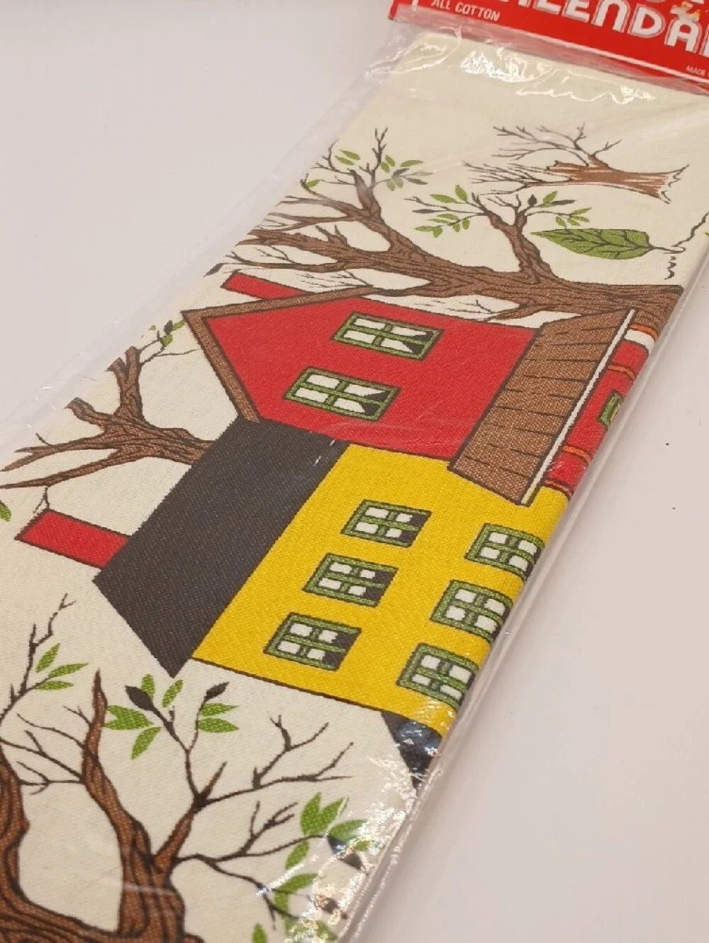 Vintage 1985 Calendar Wall Hanging Tea Dish Towel